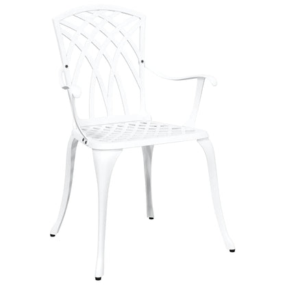 Sedia da Giardino 2 pcs Bianco 53 x 51 x 88,5cm Alluminio