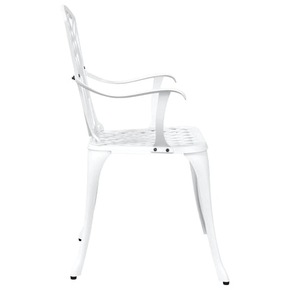 Sedia da Giardino 2 pcs Bianco 53 x 51 x 88,5cm Alluminio