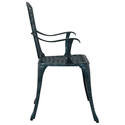 Sedia da Giardino 2 pcs Verde 53 x 51 x 88,5cm Alluminio