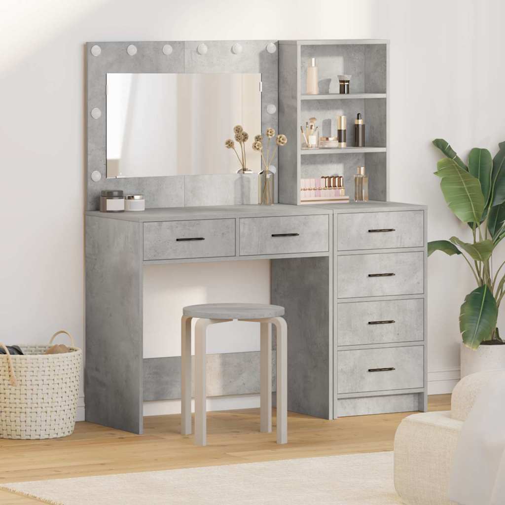 Tavolo da Trucco Grigio 78.5 x 41 x 135 cm Legno multistrato