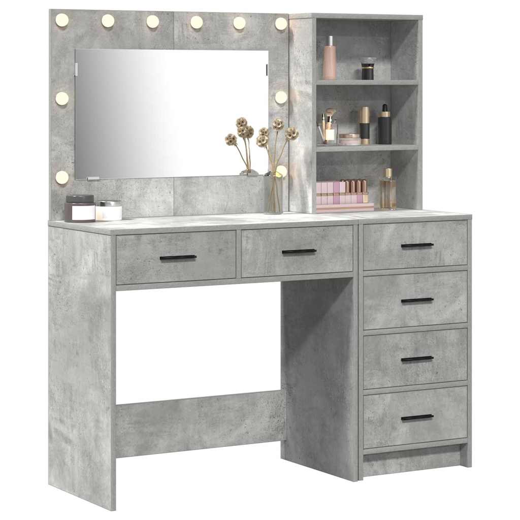Tavolo da Trucco Grigio 78.5 x 41 x 135 cm Legno multistrato