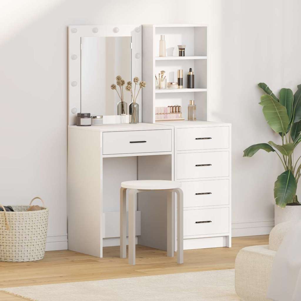 Tavolo da Trucco con cassetto 2 pcs Bianco 50 x 41 x 135 cm