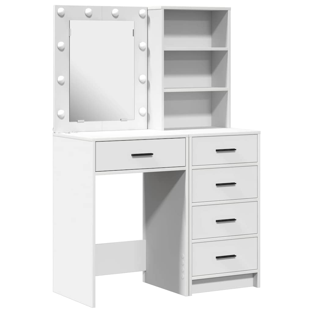 Tavolo da Trucco con cassetto 2 pcs Bianco 50 x 41 x 135 cm