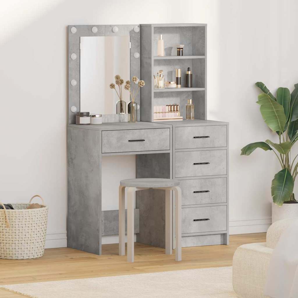 Tavolo da Trucco con cassetto 2 pcs Grigio 50 x 41 x 135 cm