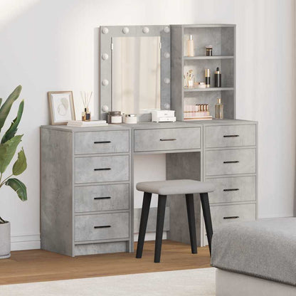 Tavolo da Trucco con cassetto 3 pcs Grigio 40 x 41 x 135 cm