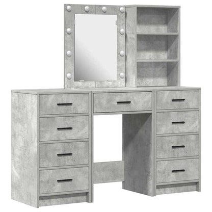 Tavolo da Trucco con cassetto 3 pcs Grigio 40 x 41 x 135 cm
