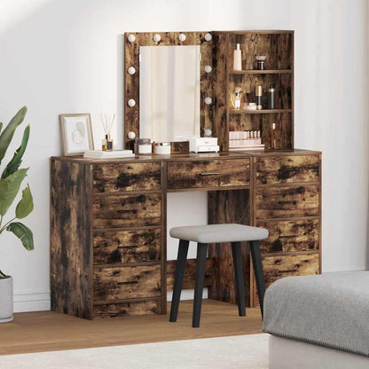 Tavolo da Trucco con cassetto 3 pcs Marrone 40 x 41 x 135 cm