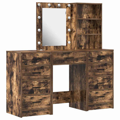 Tavolo da Trucco con cassetto 3 pcs Marrone 40 x 41 x 135 cm