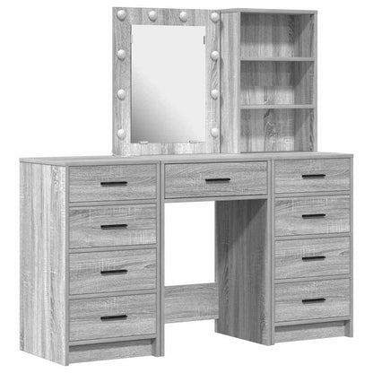 Tavolo da Trucco con cassetto 3 pcs Grigio 40 x 41 x 135 cm