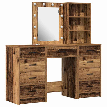 Tavolo da Trucco con cassetto 3 pcs Marrone 40 x 41 x 135 cm