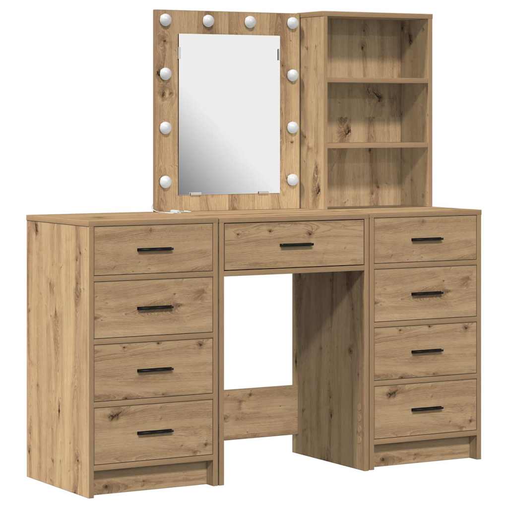 Tavolo da Trucco con cassetto 3 pcs Marrone 40 x 41 x 135 cm