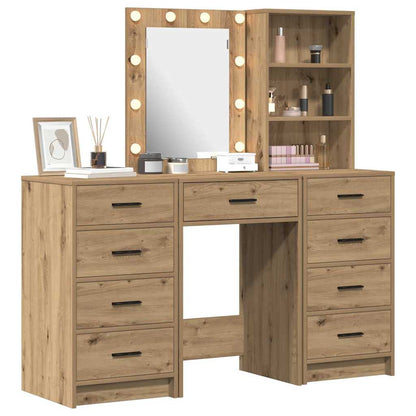 Tavolo da Trucco con cassetto 3 pcs Marrone 40 x 41 x 135 cm