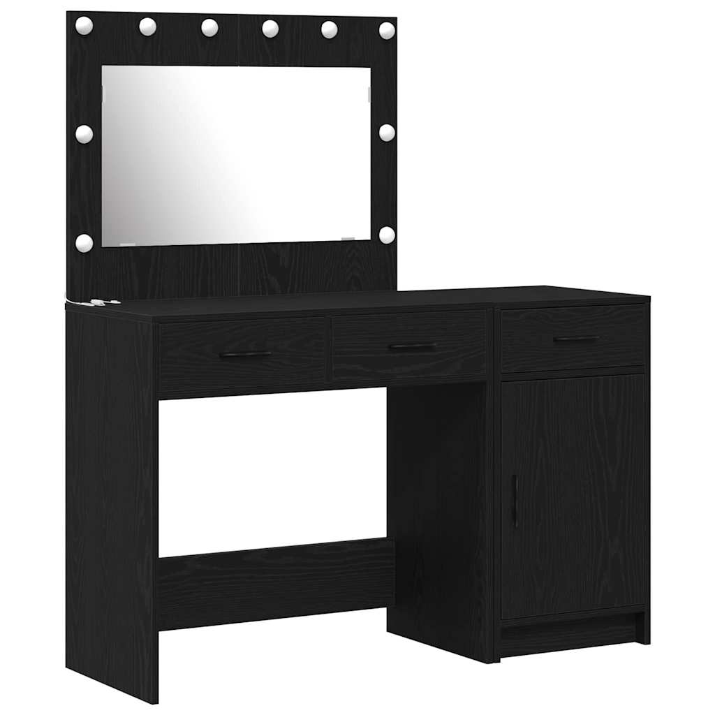 Tavolo da Trucco 2 pcs Nero 40 x 41 x 75 cm Legno multistrato