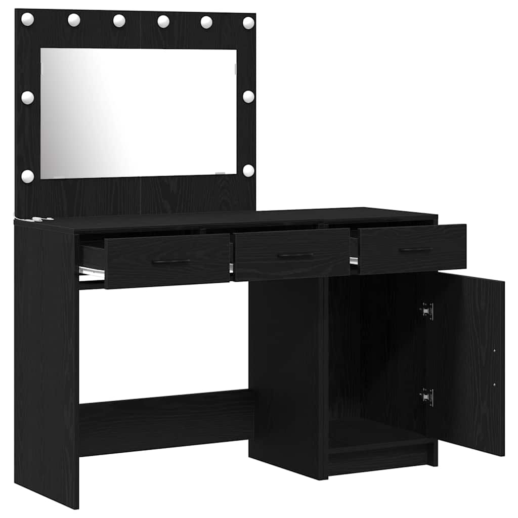 Tavolo da Trucco 2 pcs Nero 40 x 41 x 75 cm Legno multistrato
