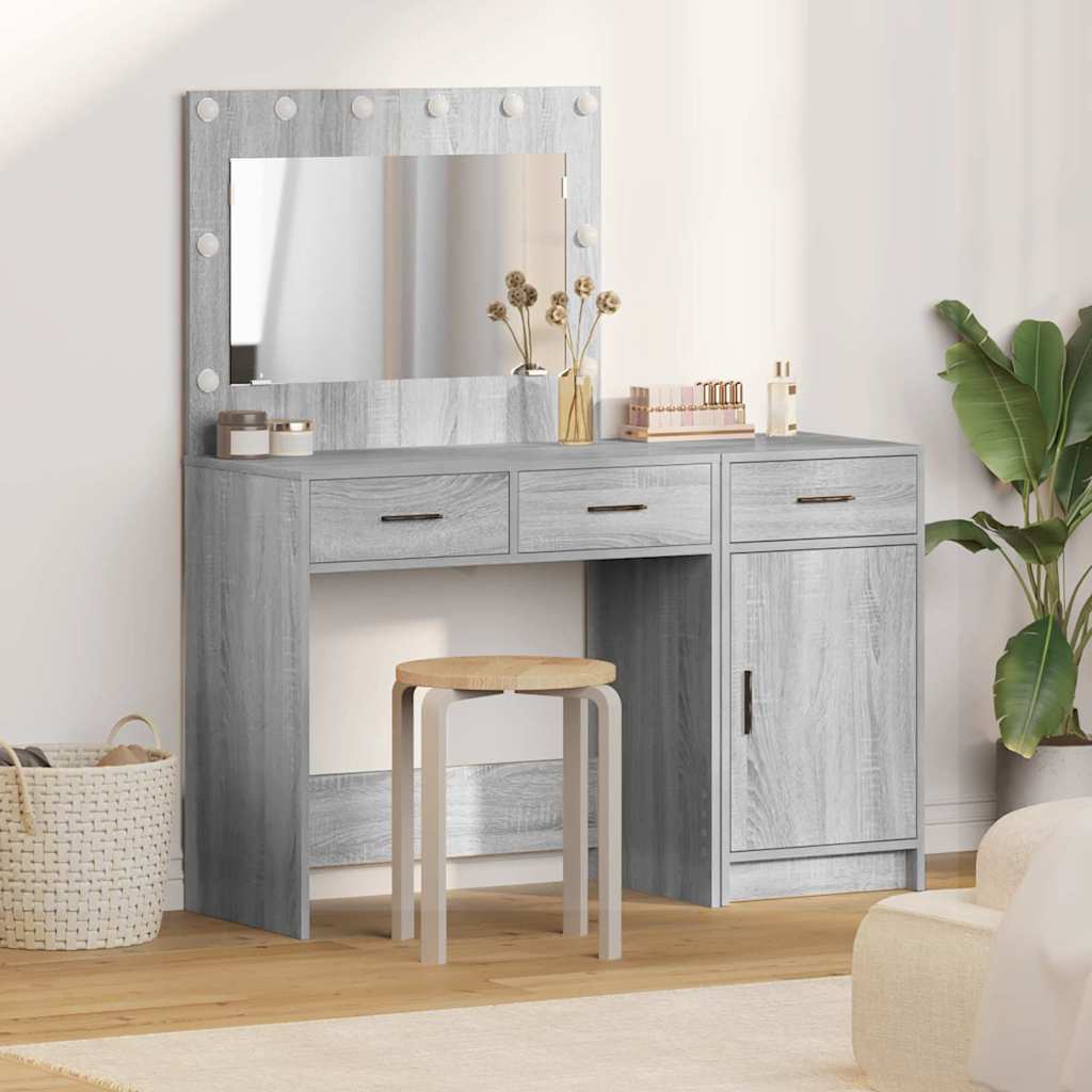 Tavolo da Trucco 2 pcs Grigio 40 x 41 x 75 cm Legno multistrato