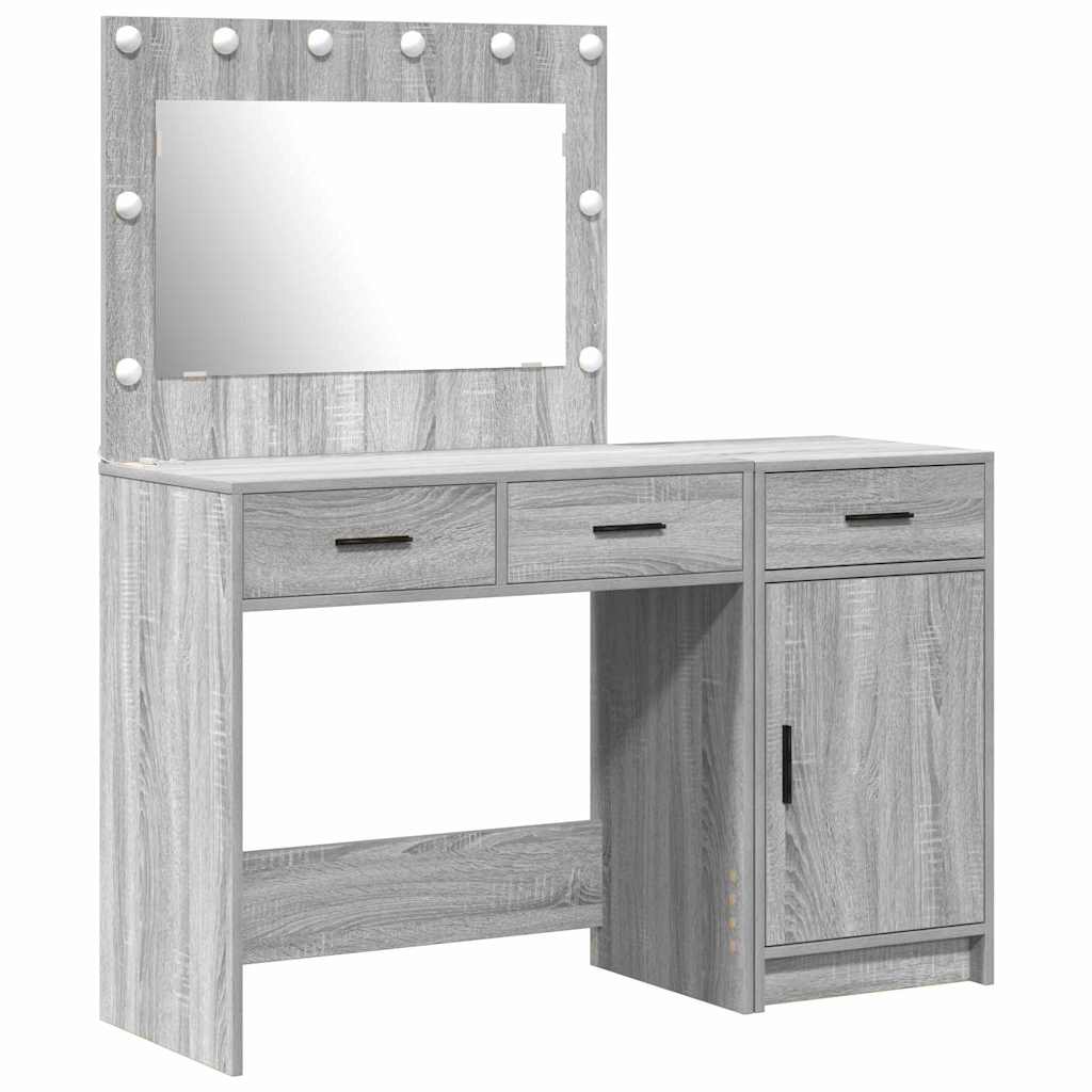 Tavolo da Trucco 2 pcs Grigio 40 x 41 x 75 cm Legno multistrato
