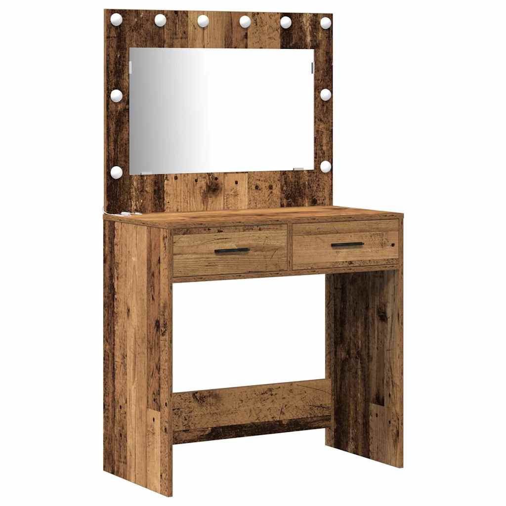 Tavolo da Trucco con cassetto 2 pcs Marrone 40 x 41 x 75 cm