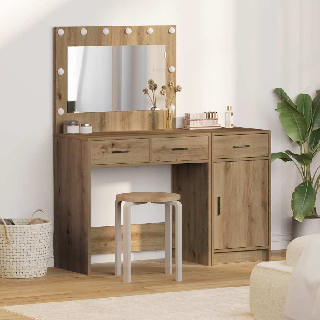 Tavolo da Trucco con cassetto 2 pcs Marrone 40 x 41 x 75 cm
