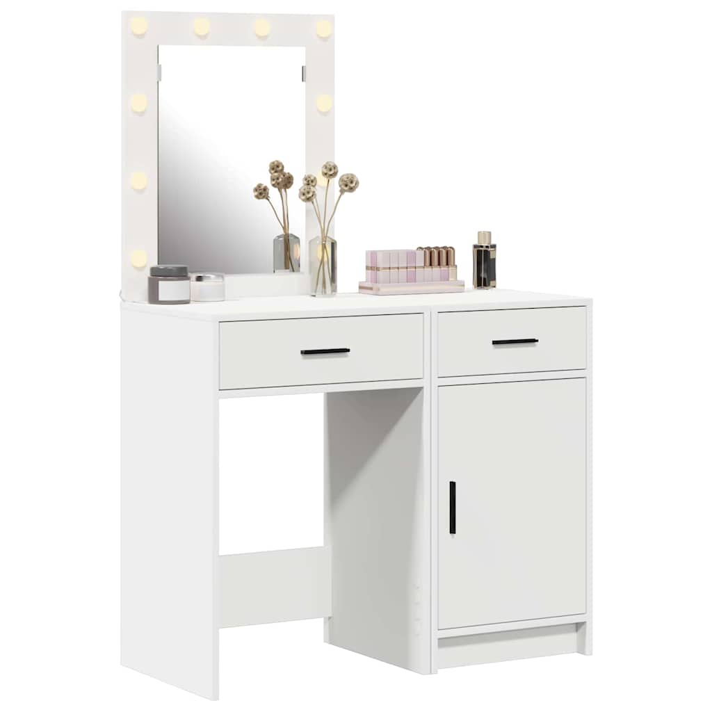 Tavolo da Trucco con cassetto 2 pcs Bianco 50 x 41 x 135 cm