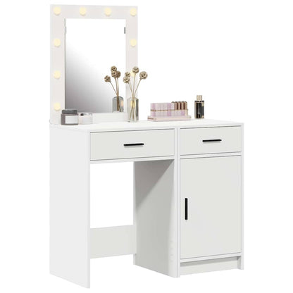 Tavolo da Trucco con cassetto 2 pcs Bianco 50 x 41 x 135 cm