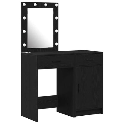Tavolo da Trucco 2 pcs Nero 50 x 41 x 135 cm Legno multistrato