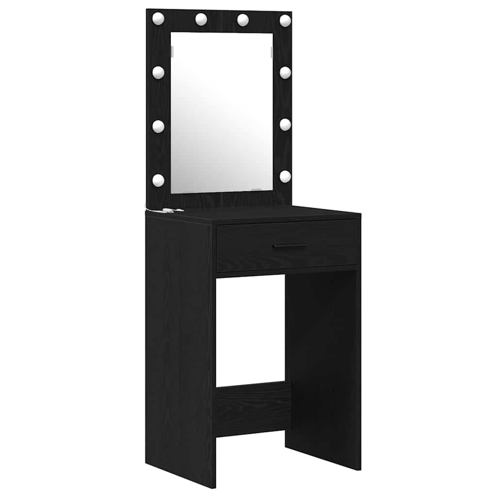 Tavolo da Trucco 2 pcs Nero 50 x 41 x 135 cm Legno multistrato