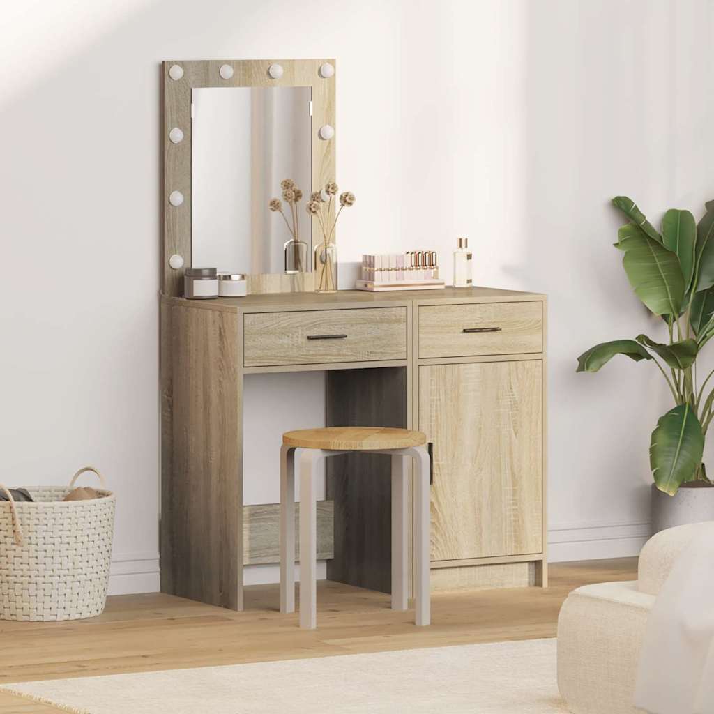 Tavolo da Trucco con cassetto 2 pcs Marrone 50 x 41 x 135 cm