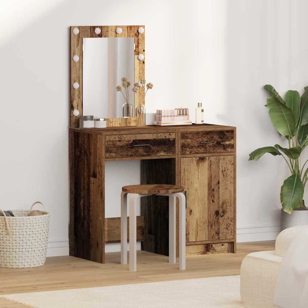 Tavolo da Trucco con cassetto 2 pcs Marrone 50 x 41 x 135 cm