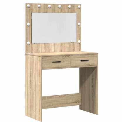 Tavolo da Trucco con cassetto 3 pcs Marrone Legno multistrato