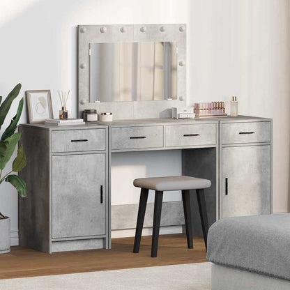 Tavolo da Trucco con cassetto 3 pcs Grigio Legno multistrato