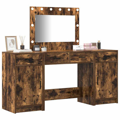 Tavolo da Trucco con cassetto 3 pcs Marrone Legno multistrato