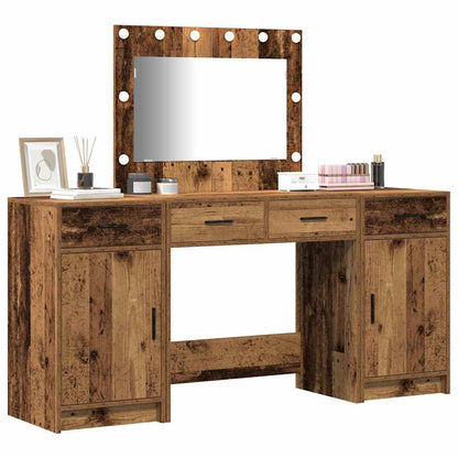 Tavolo da Trucco con cassetto 3 pcs Marrone Legno multistrato
