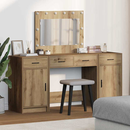 Tavolo da Trucco con cassetto 3 pcs Marrone Legno multistrato