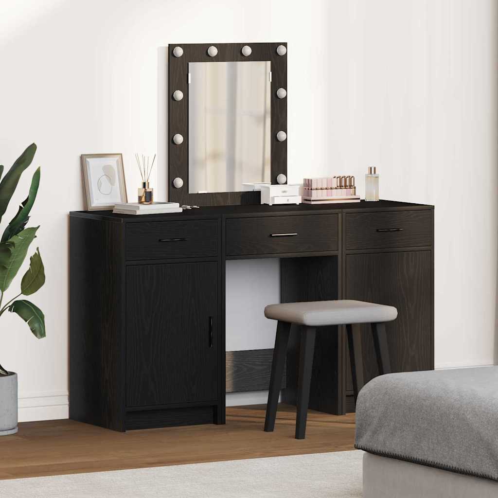 Tavolo da Trucco Nero 50 x 41 x 135 cm Legno multistrato