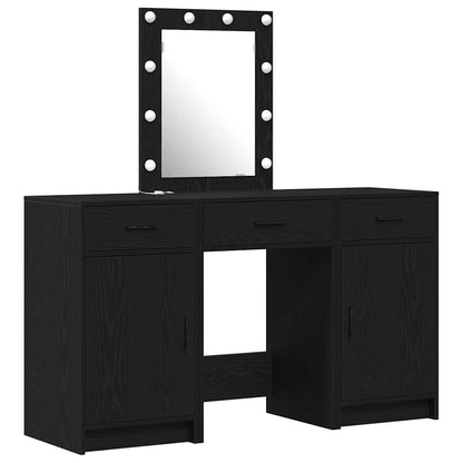 Tavolo da Trucco Nero 50 x 41 x 135 cm Legno multistrato