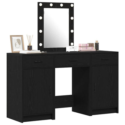 Tavolo da Trucco Nero 50 x 41 x 135 cm Legno multistrato