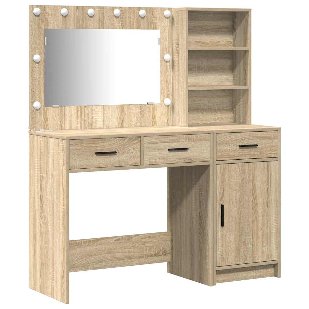 Tavolo da Trucco con cassetto 2 pcs Marrone Legno multistrato