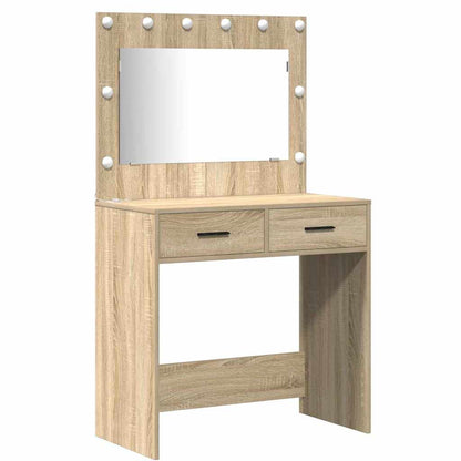 Tavolo da Trucco con cassetto 2 pcs Marrone Legno multistrato