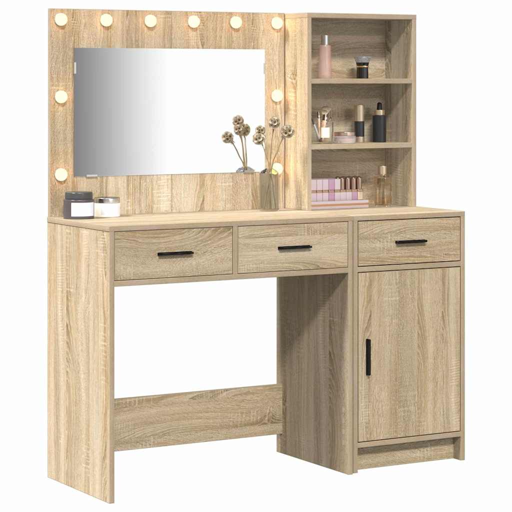 Tavolo da Trucco con cassetto 2 pcs Marrone Legno multistrato