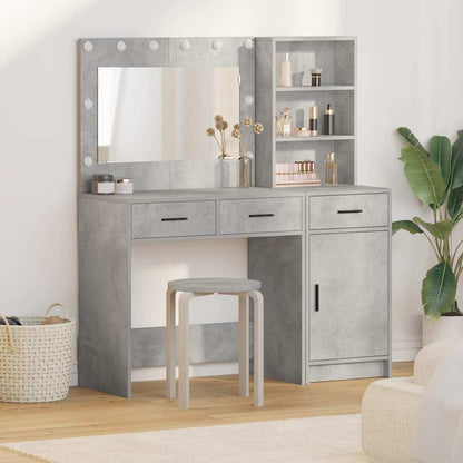 Tavolo da Trucco con cassetto 2 pcs Grigio Legno multistrato