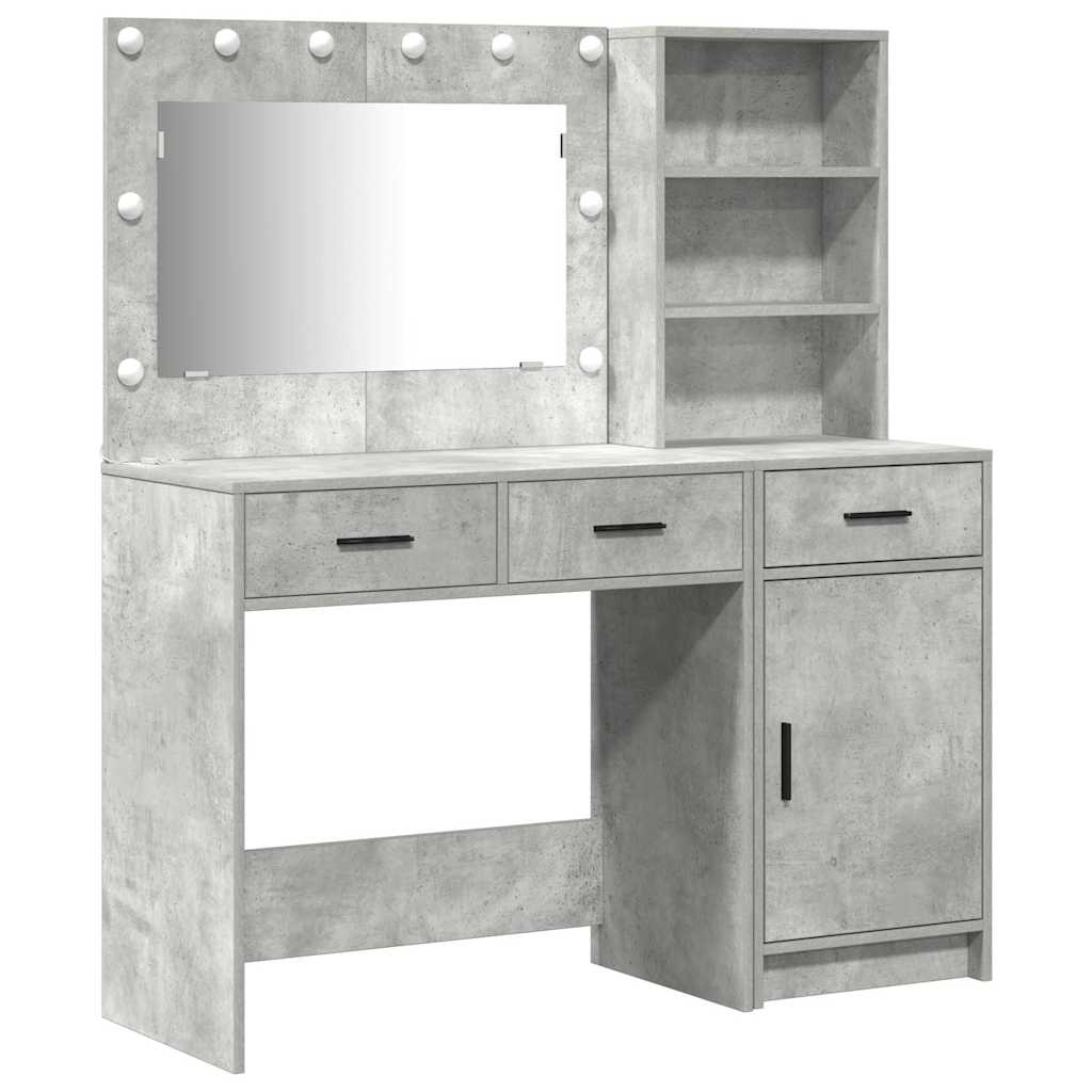Tavolo da Trucco con cassetto 2 pcs Grigio Legno multistrato
