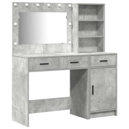 Tavolo da Trucco con cassetto 2 pcs Grigio Legno multistrato