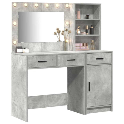 Tavolo da Trucco con cassetto 2 pcs Grigio Legno multistrato