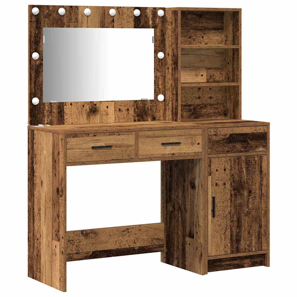 Tavolo da Trucco con cassetto 2 pcs Marrone Legno multistrato
