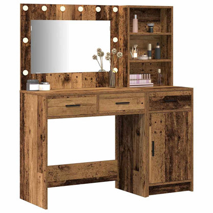 Tavolo da Trucco con cassetto 2 pcs Marrone Legno multistrato