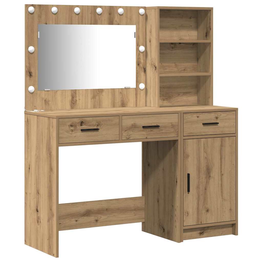 Tavolo da Trucco con cassetto 2 pcs Marrone Legno multistrato
