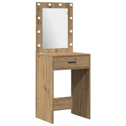 Set da tavolo da trucco con LED 2 pcs Rovere artigianale