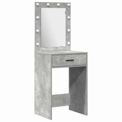 Set da tavolo da trucco con LED con porta 3 pcs Grigio cemento
