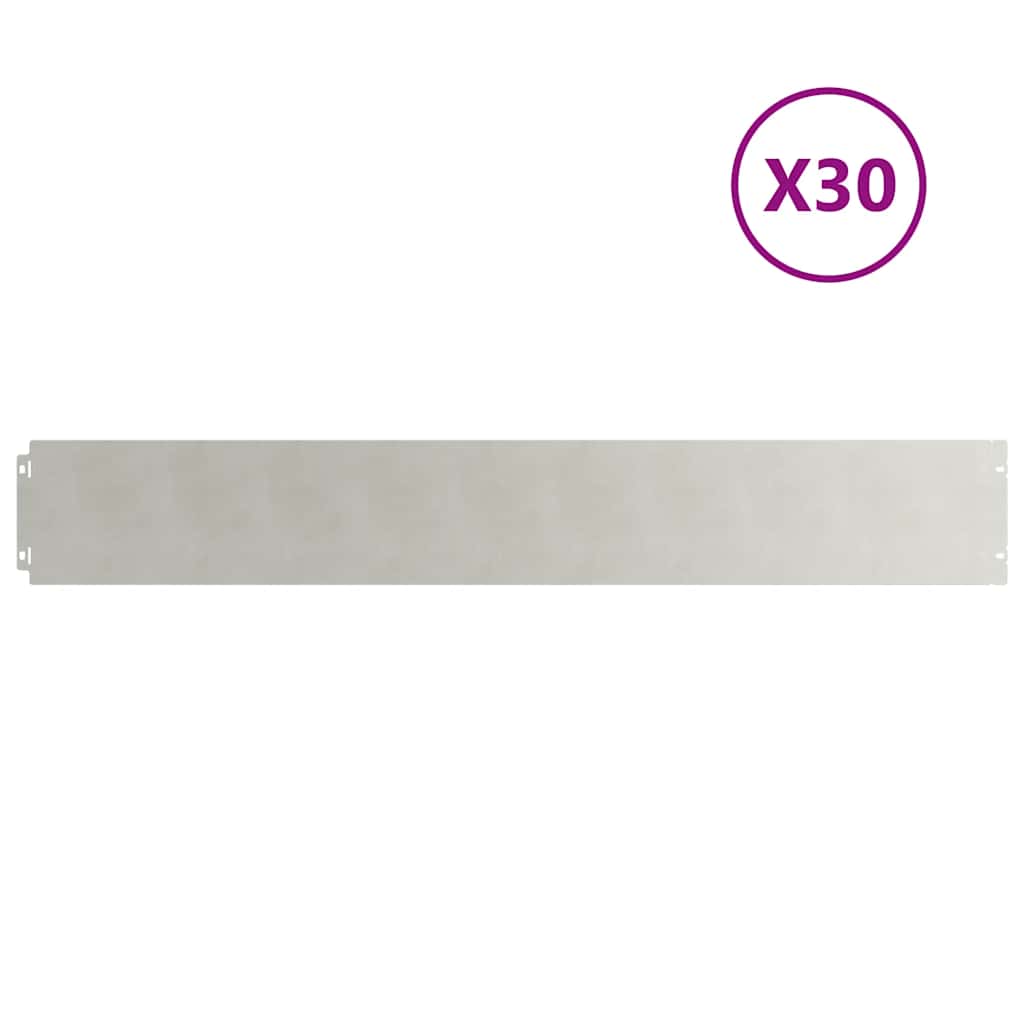 Bordure per Prato 30 pz 15x103 cm Acciaio Inossidabile