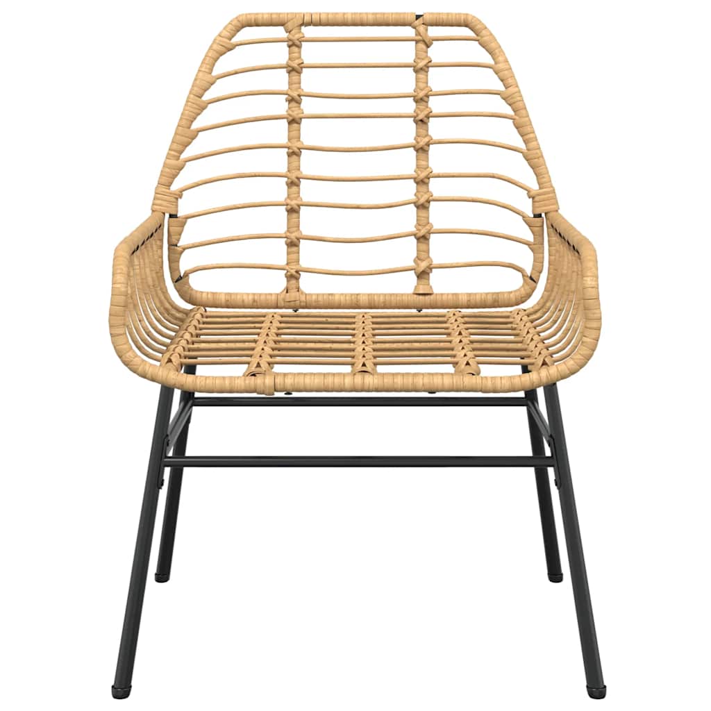 Set Pranzo da Giardino 7pz Marrone Polyrattan Vetro